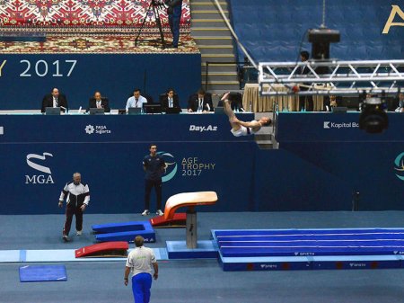 İdman gimnastikası üzrə Dünya kubokunda dayaqla tullanma üzrə yarışlarda təsnifat mərhələsi başa çatıb