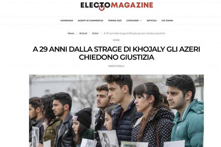 İtalyan jurnalist: Xocalı faciəsinin səbəbkarları cəzalandırılmalıdır